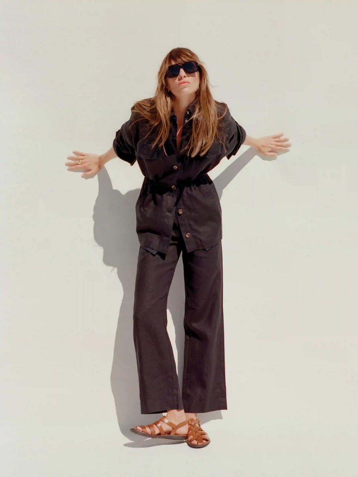 Sun Strider Linen Pant - Black