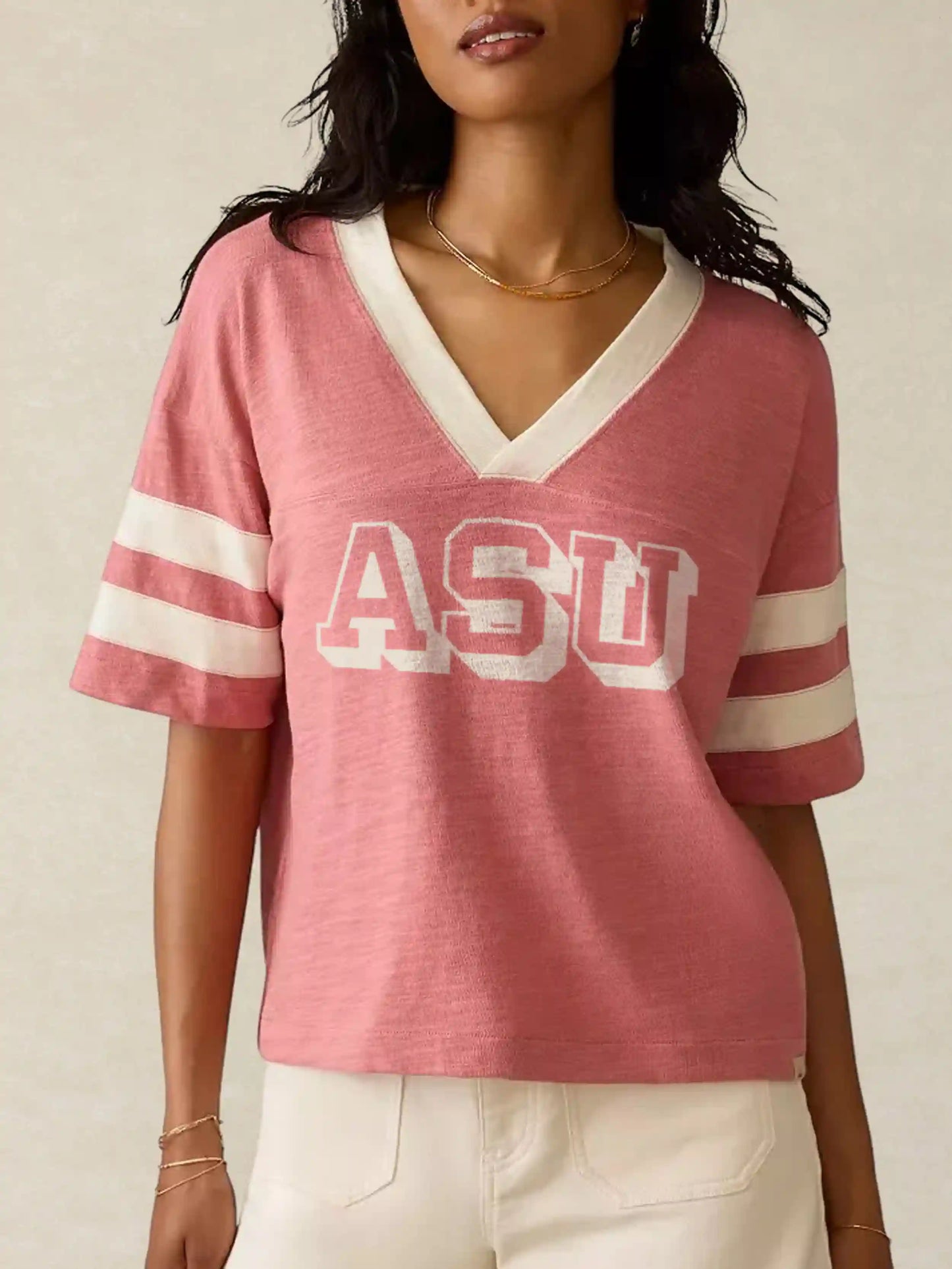 Arizona State University Sunwashed Slub Varsity Tee - Faded Flag Varsity
