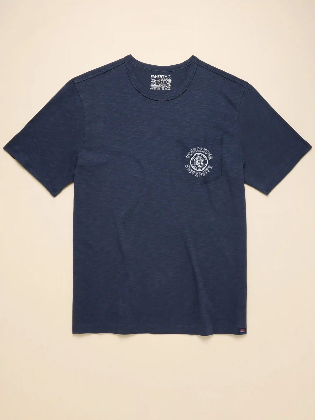 Georgetown Sunwashed Pocket Tee - Dune Navy