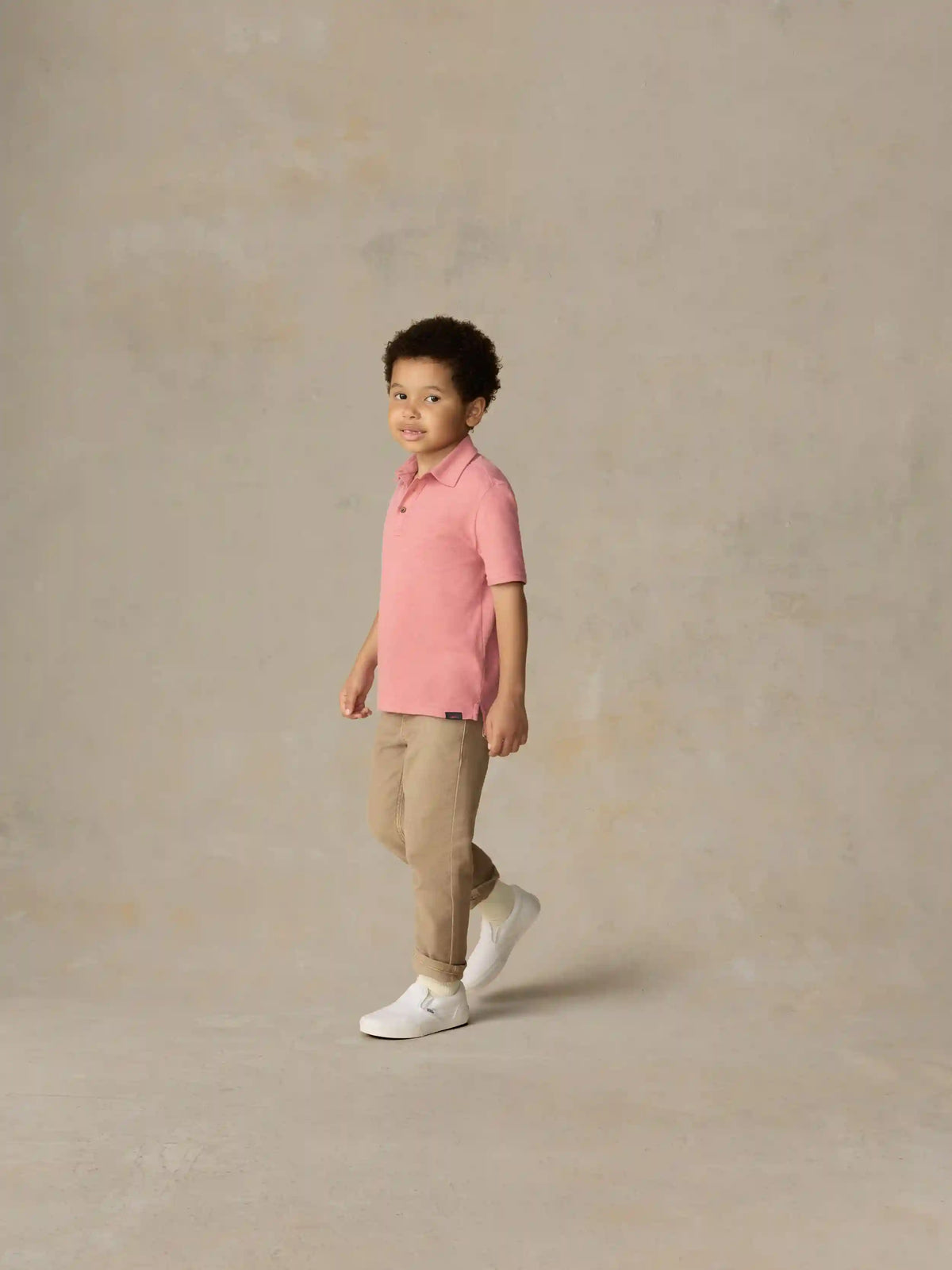 Little Kids Sunwashed T-Shirt Polo - Faded Flag