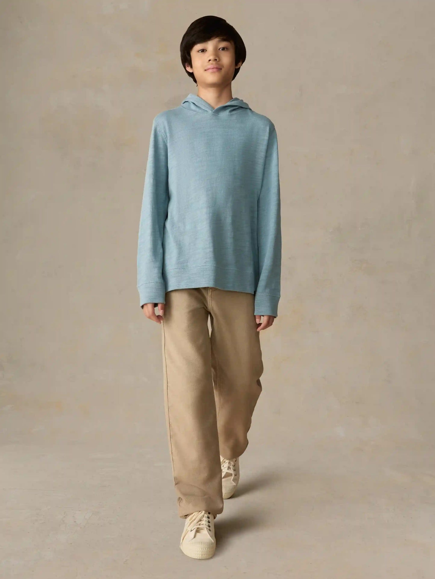 Big Kids Sunwashed Organic Hoodie - Stormy Lake