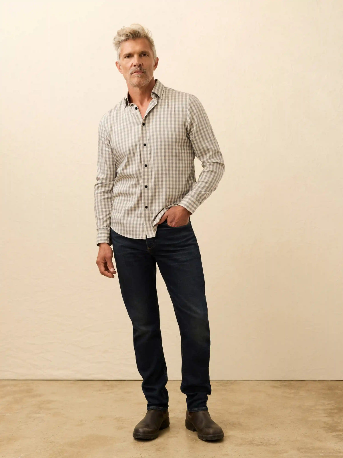 Soft Twill Movement™ Shirt - Wind Grey Gingham