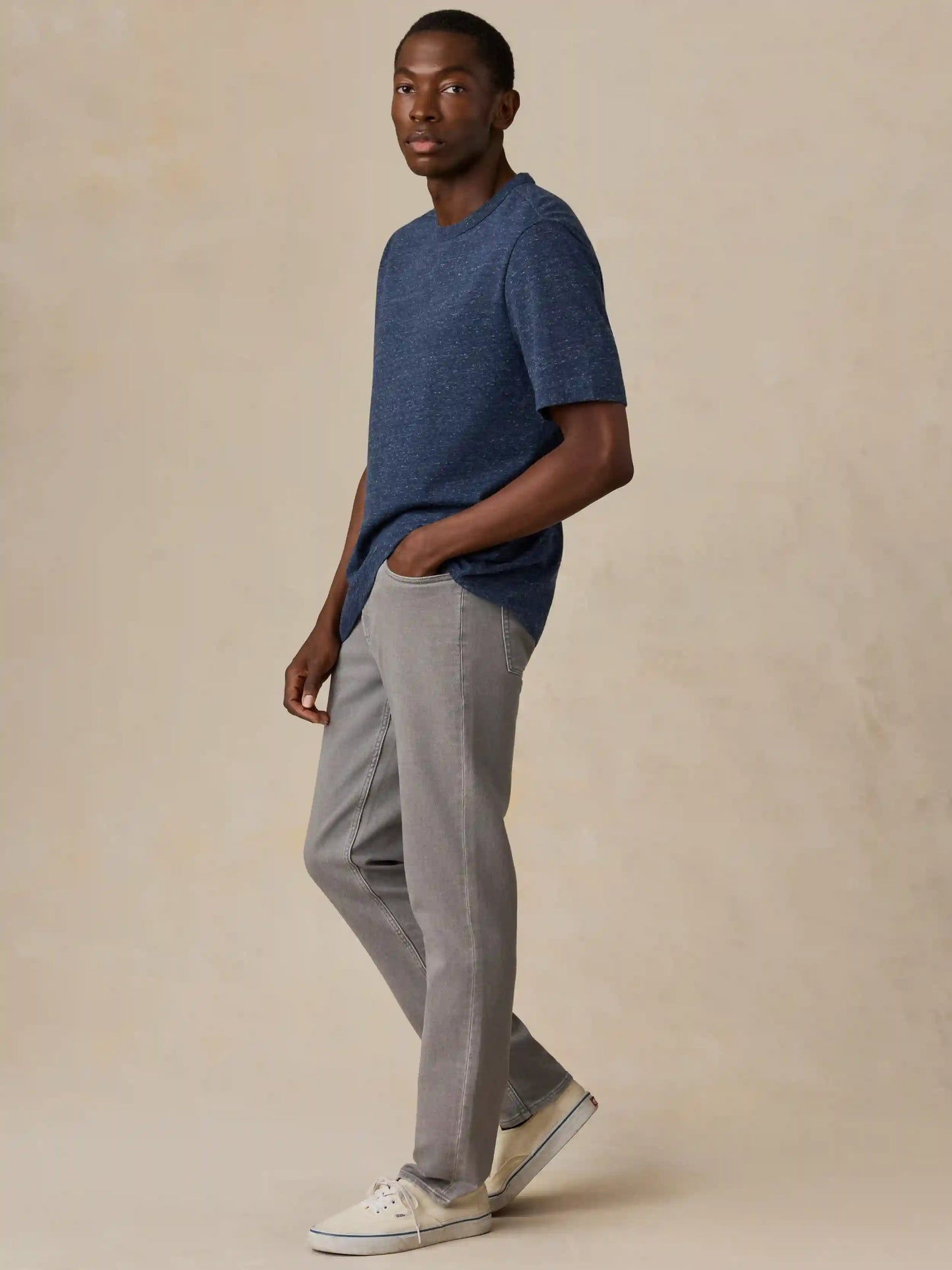 Stretch Terry 5-Pocket Pant - Steel Grey
