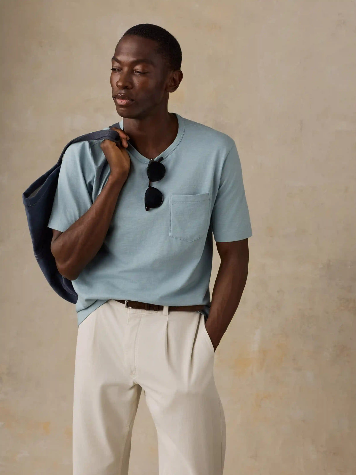 Sunwashed Regenerative Pocket Tee - Hull Teal