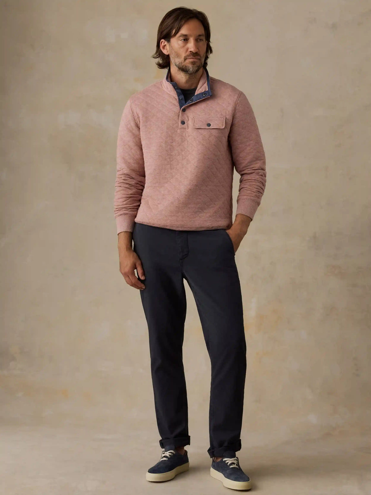 Epic Quilted Fleece Pullover - Hickory Point Heather