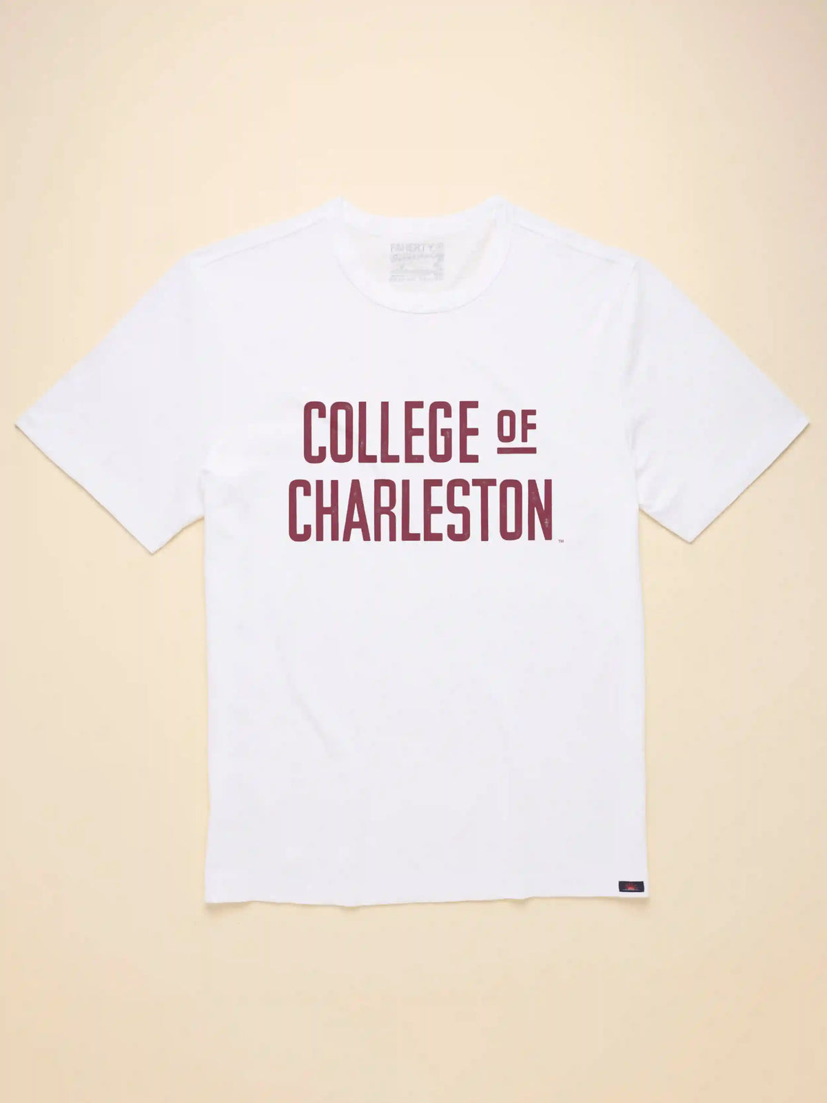 College of Charleston Sunwashed Tee - White