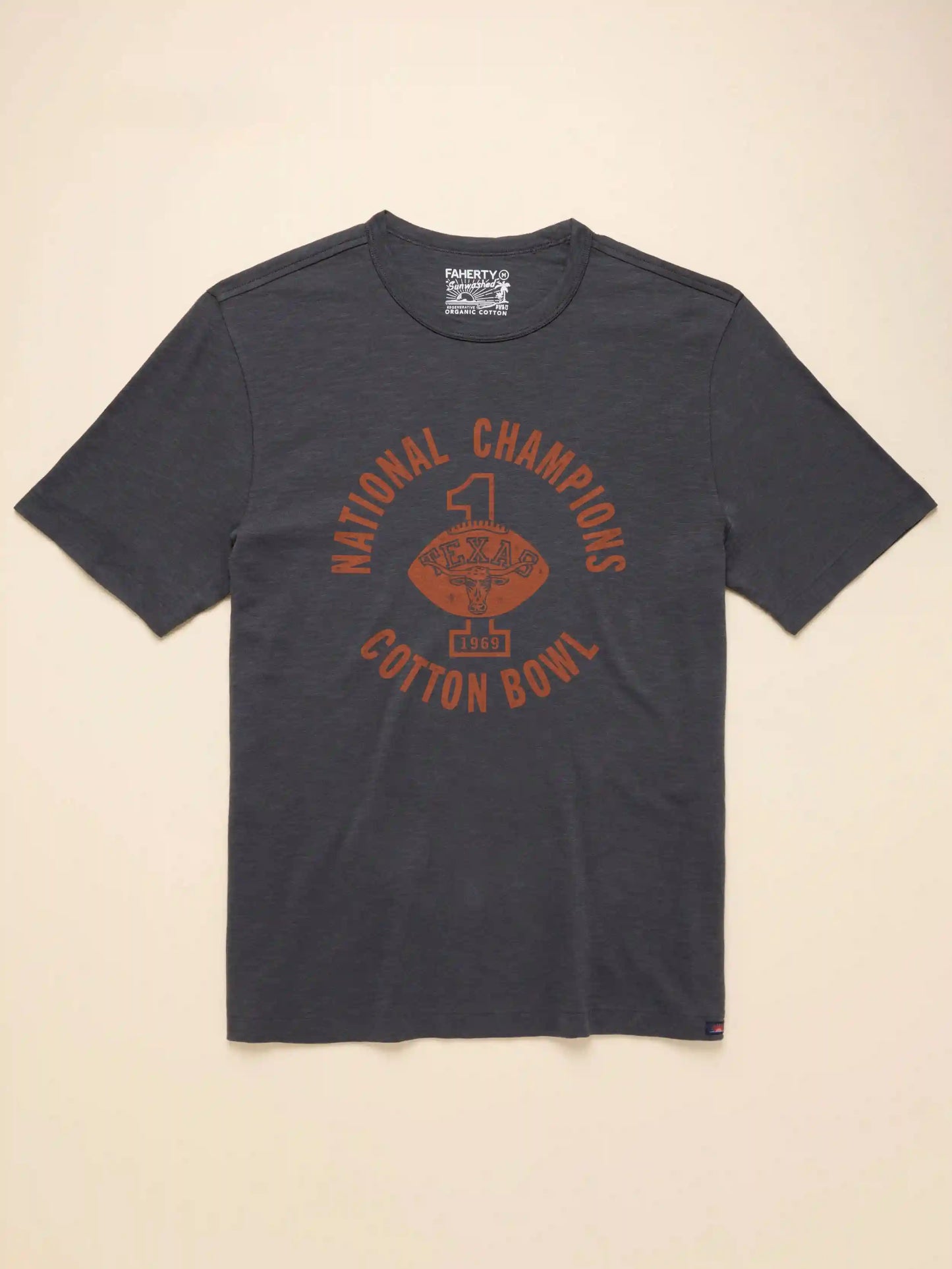 University of Texas Sunwashed Regenerative Tee - Graphite