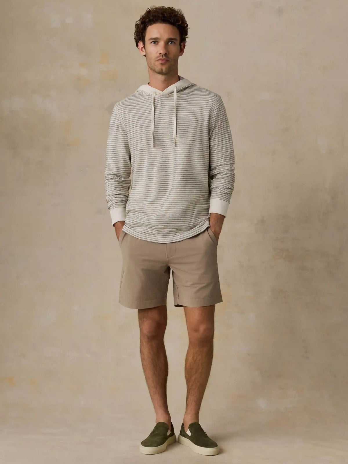 Sunwashed Organic Hoodie - Cedar Falls Stripe