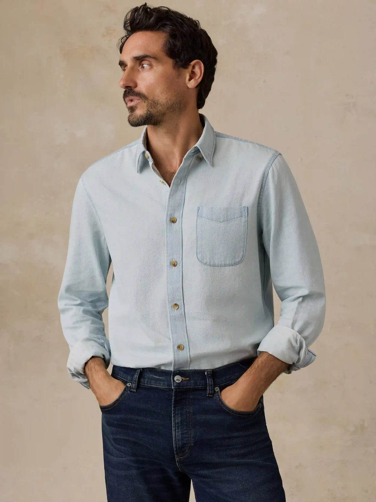 Original Cotton Denim Shirt - Rocky River Wash