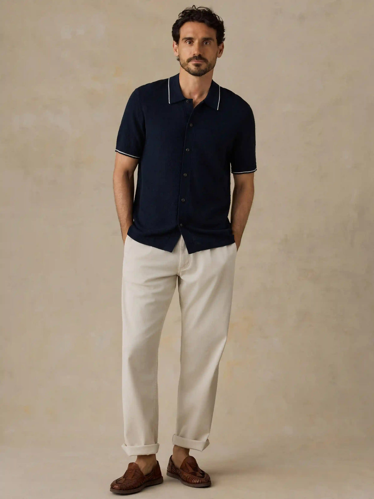 Short-Sleeve Sweater Shirt - Abyss Navy