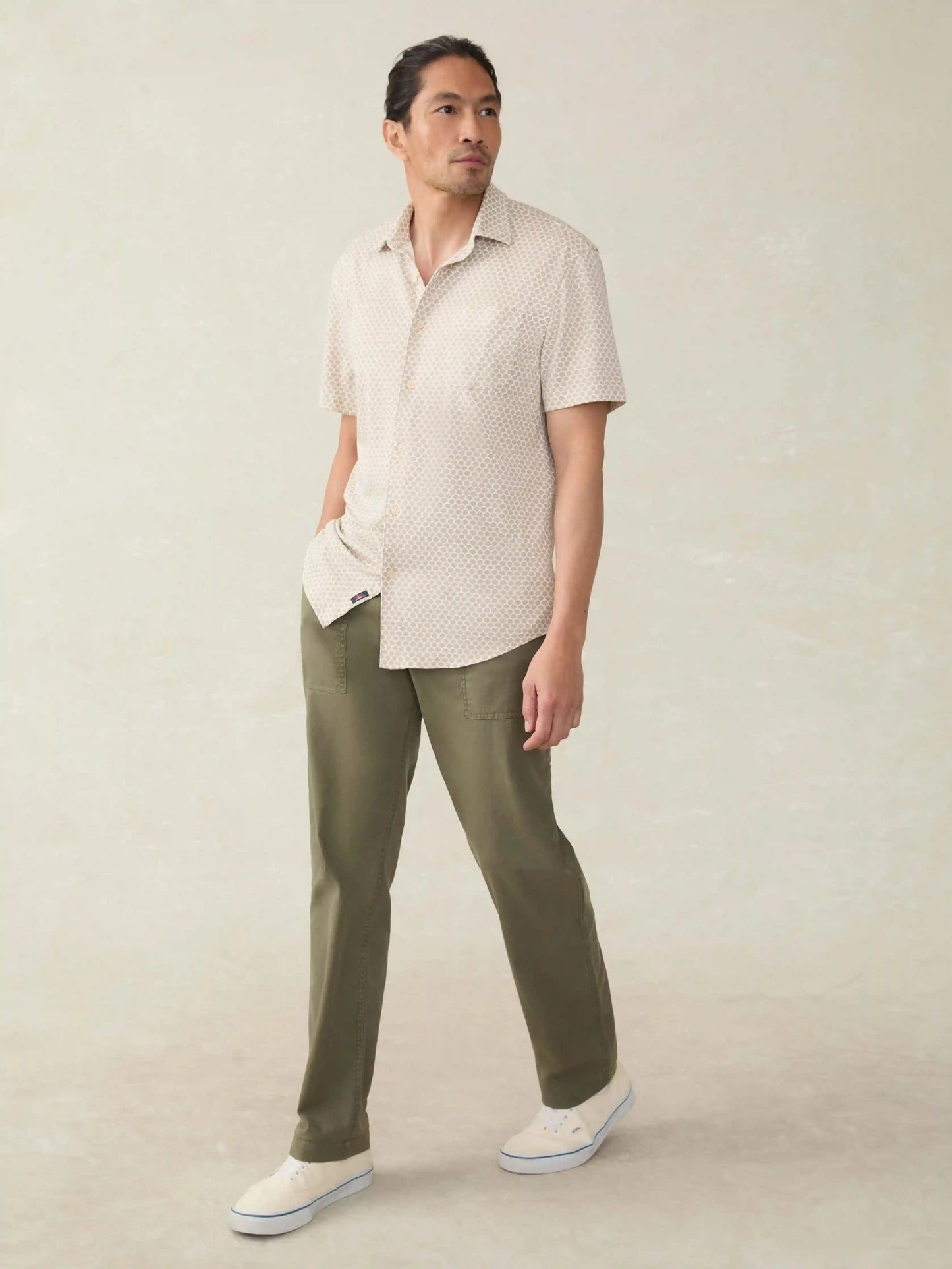Short-Sleeve Hermosa Shirt - Island Sand Fishscale