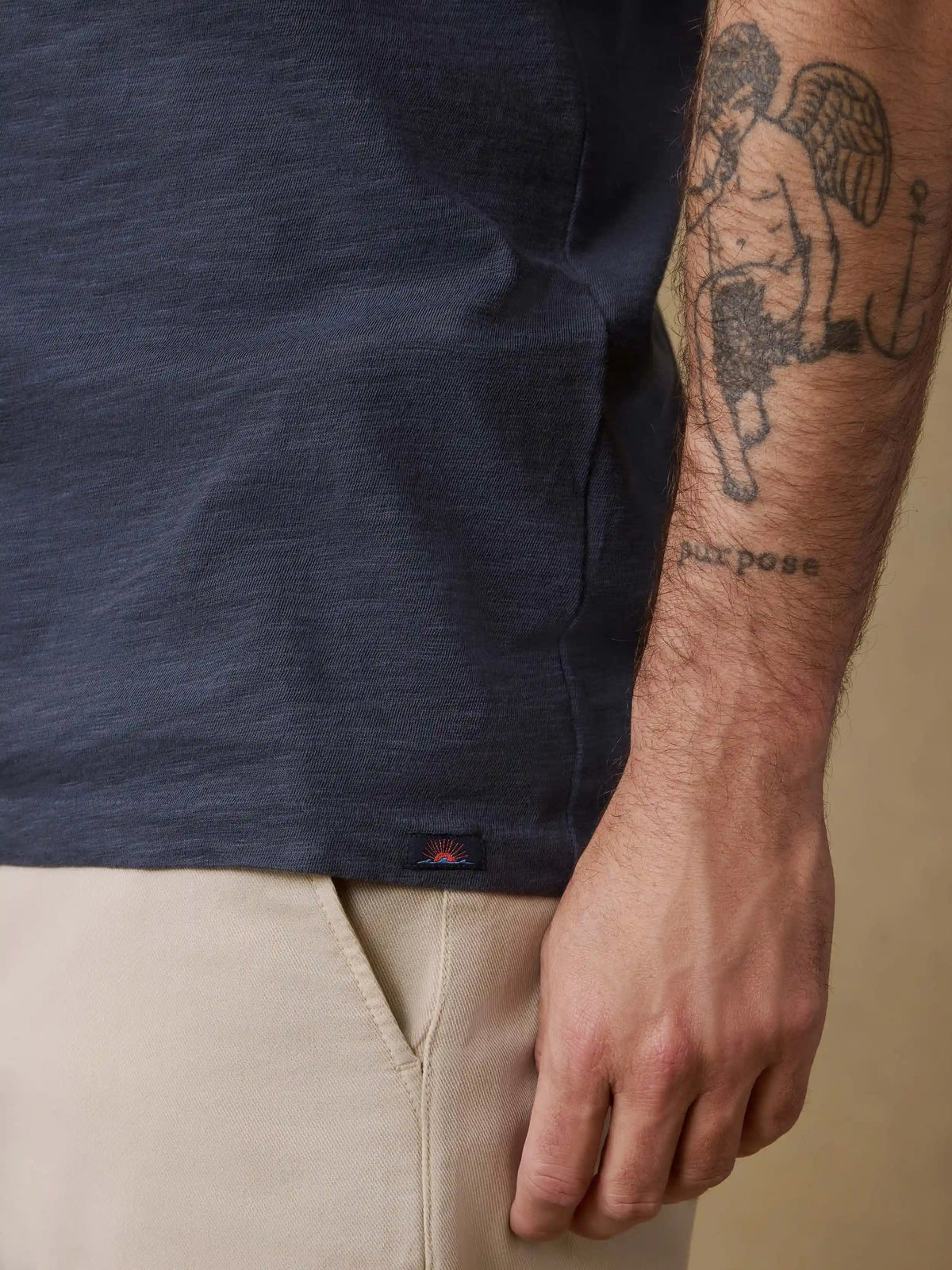 Sunwashed Regenerative Tee - Dune Navy