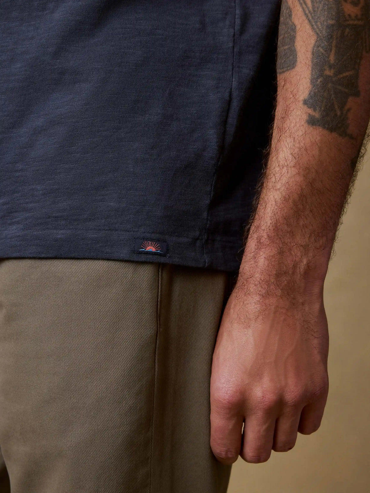Sunwashed Regenerative Pocket Tee - Dune Navy