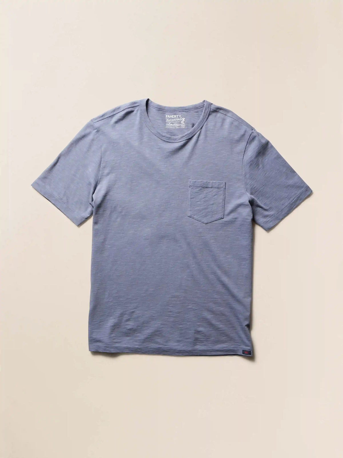 Sunwashed Regenerative Pocket Tee - Flint