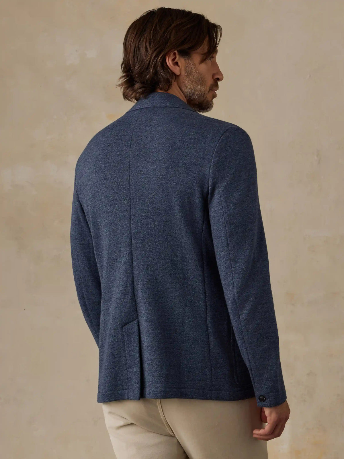 Inlet Knit Blazer - Deep Navy Melange