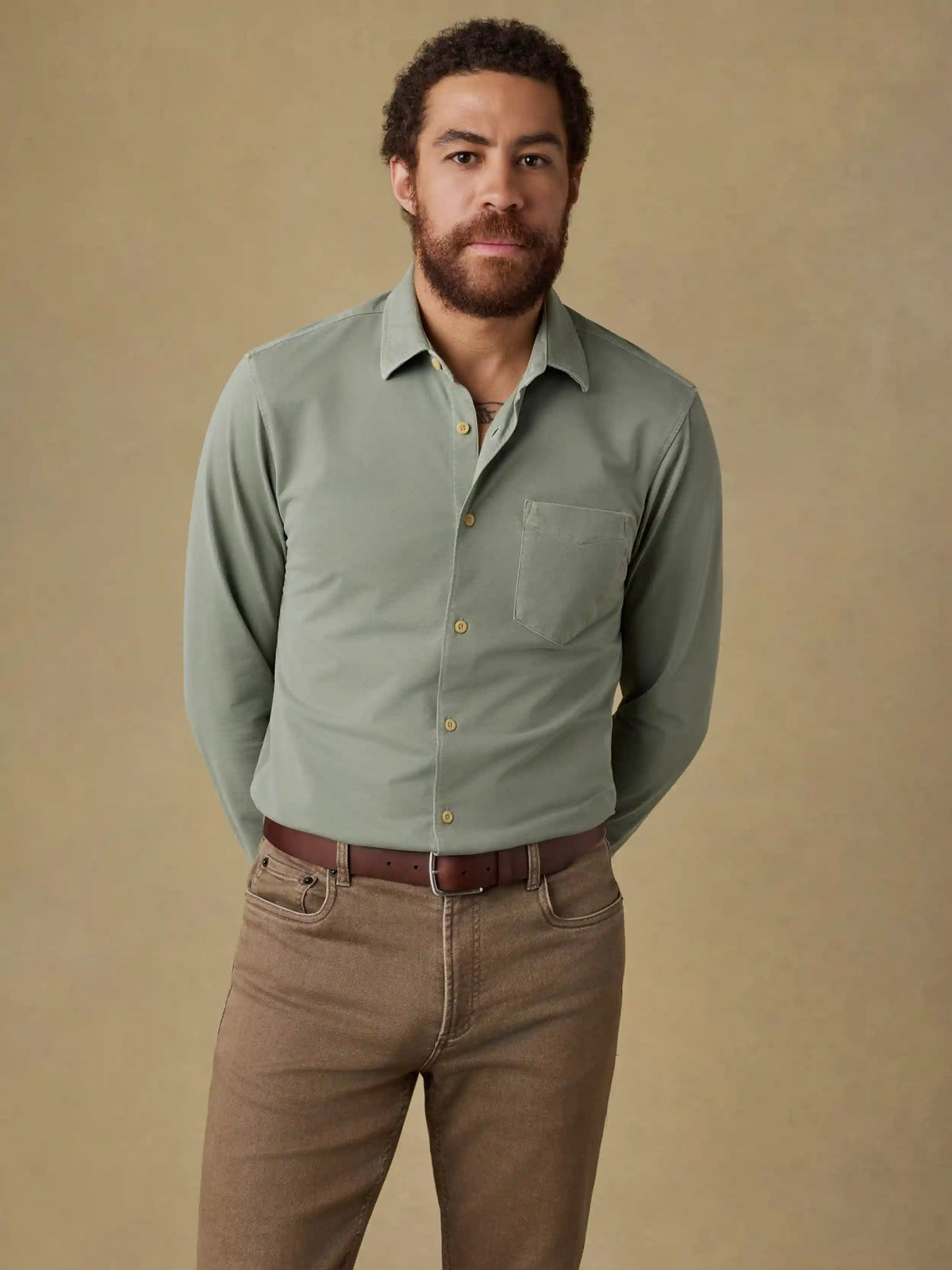 Costa Pique Shirt - Terrain Olive