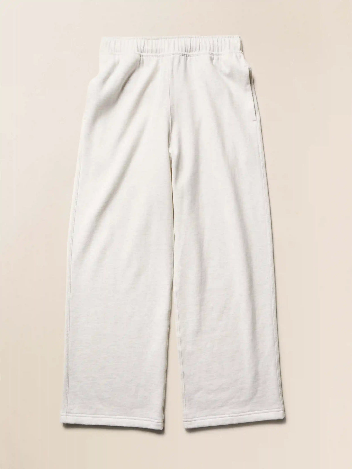 High Standard Fleece Wide Leg Sweatpant - Ice Grey Heather
