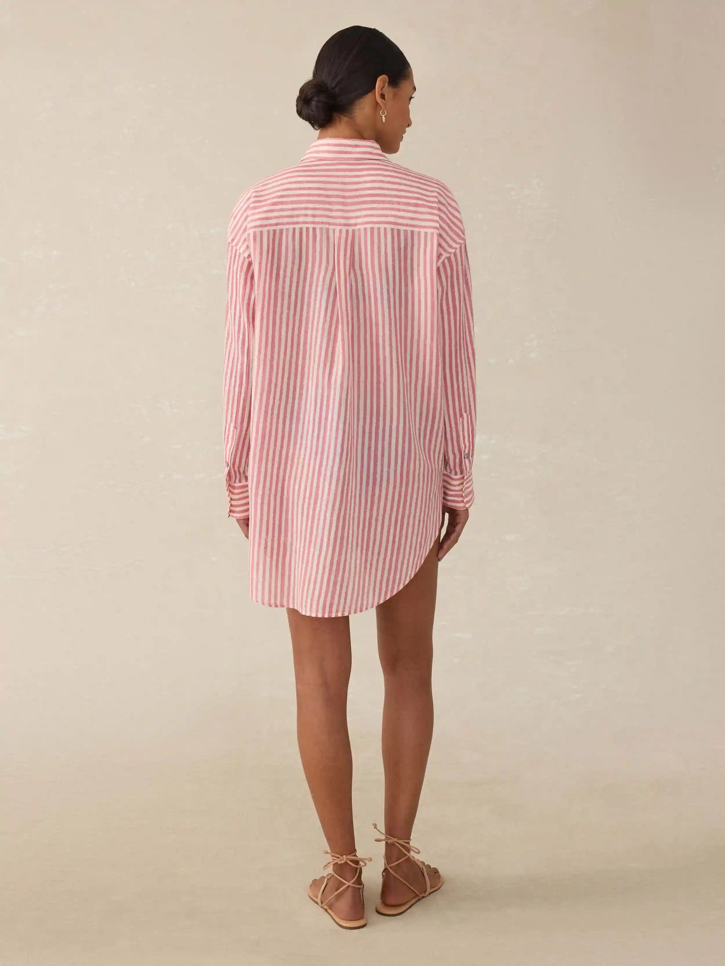 Arizona State University Haze Shirtdress - Rose Watercolor Stripe