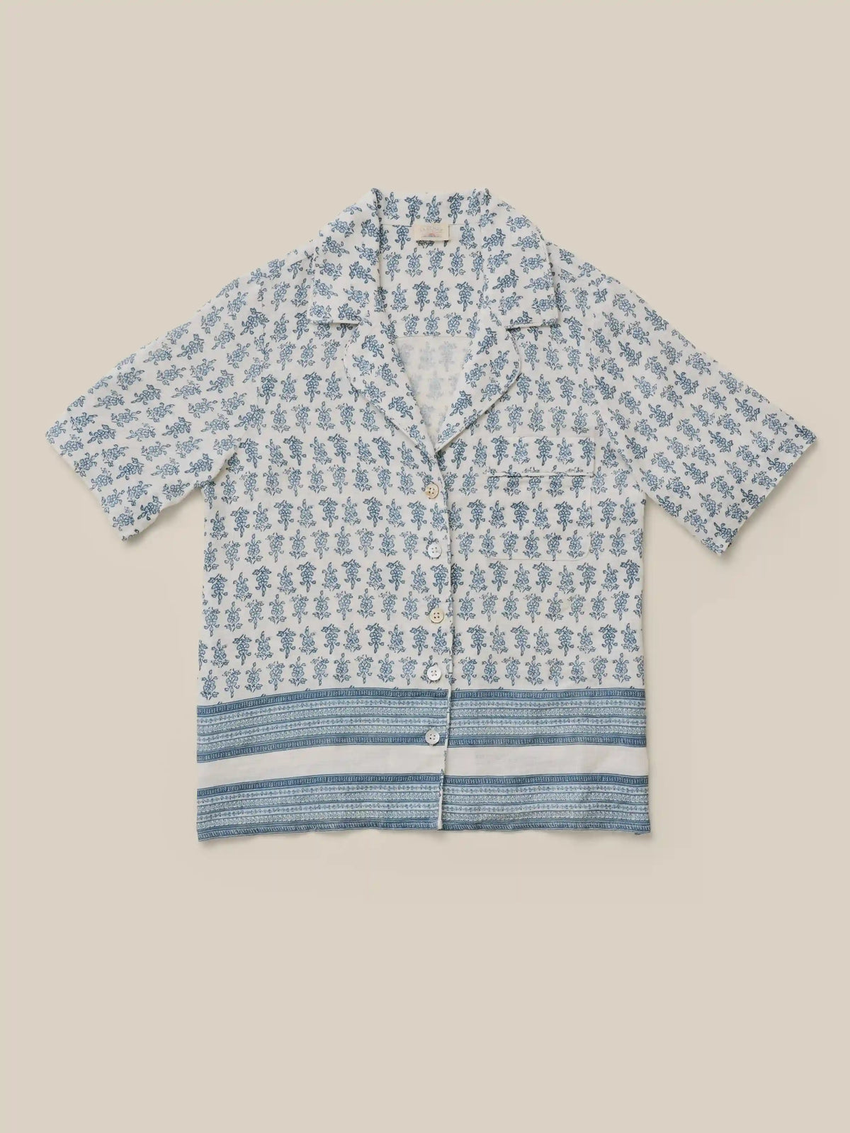 Pajama Short Set - Indigo Ikat