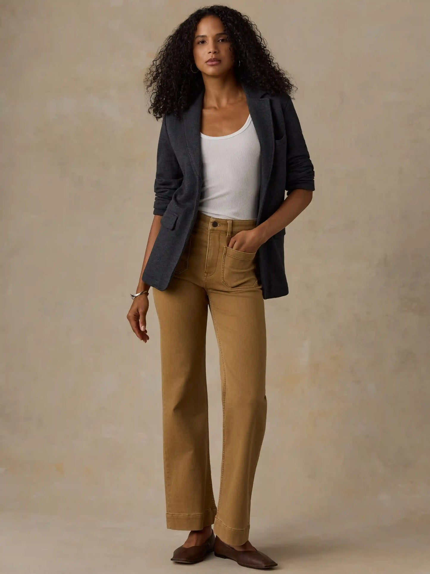 Inlet Knit Blazer - Black Sky Melange