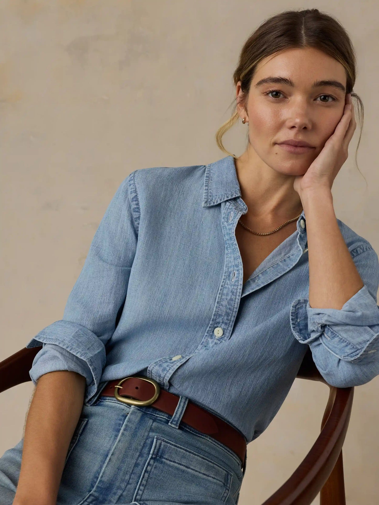 Tried & True Chambray Shirt - Mid Wash