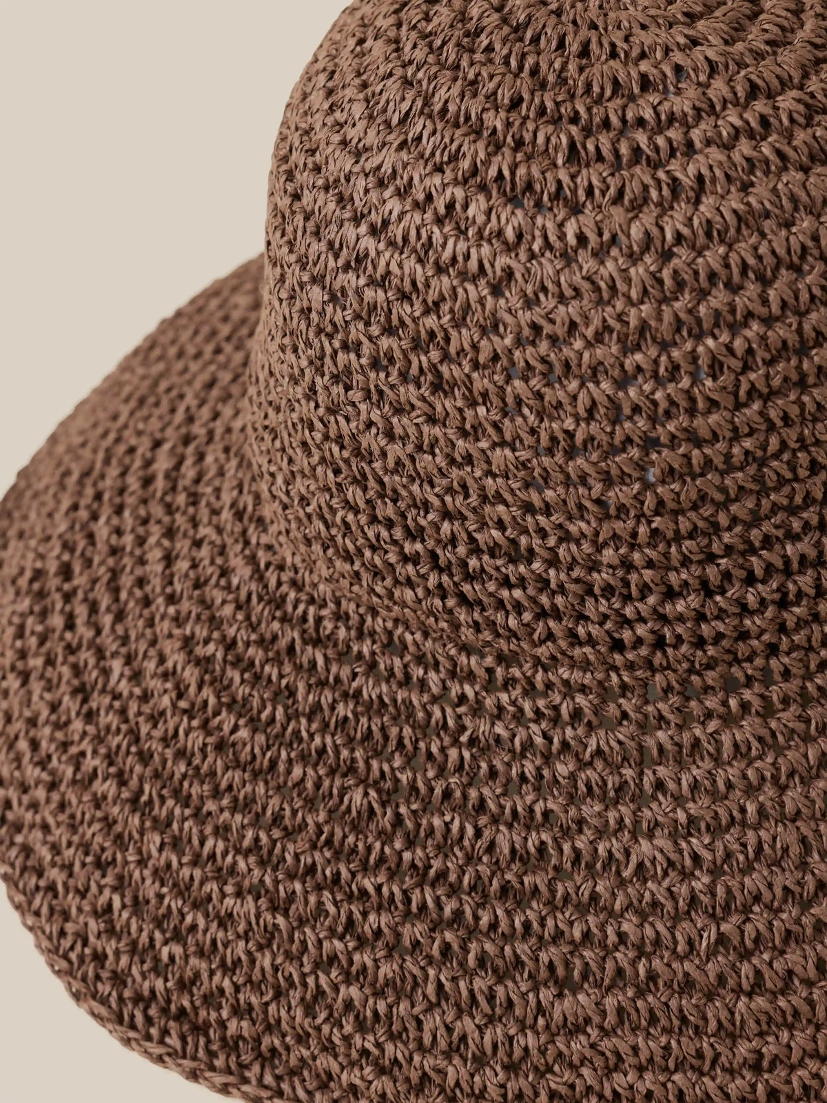 Women's Straw Sun Hat - Chocolate