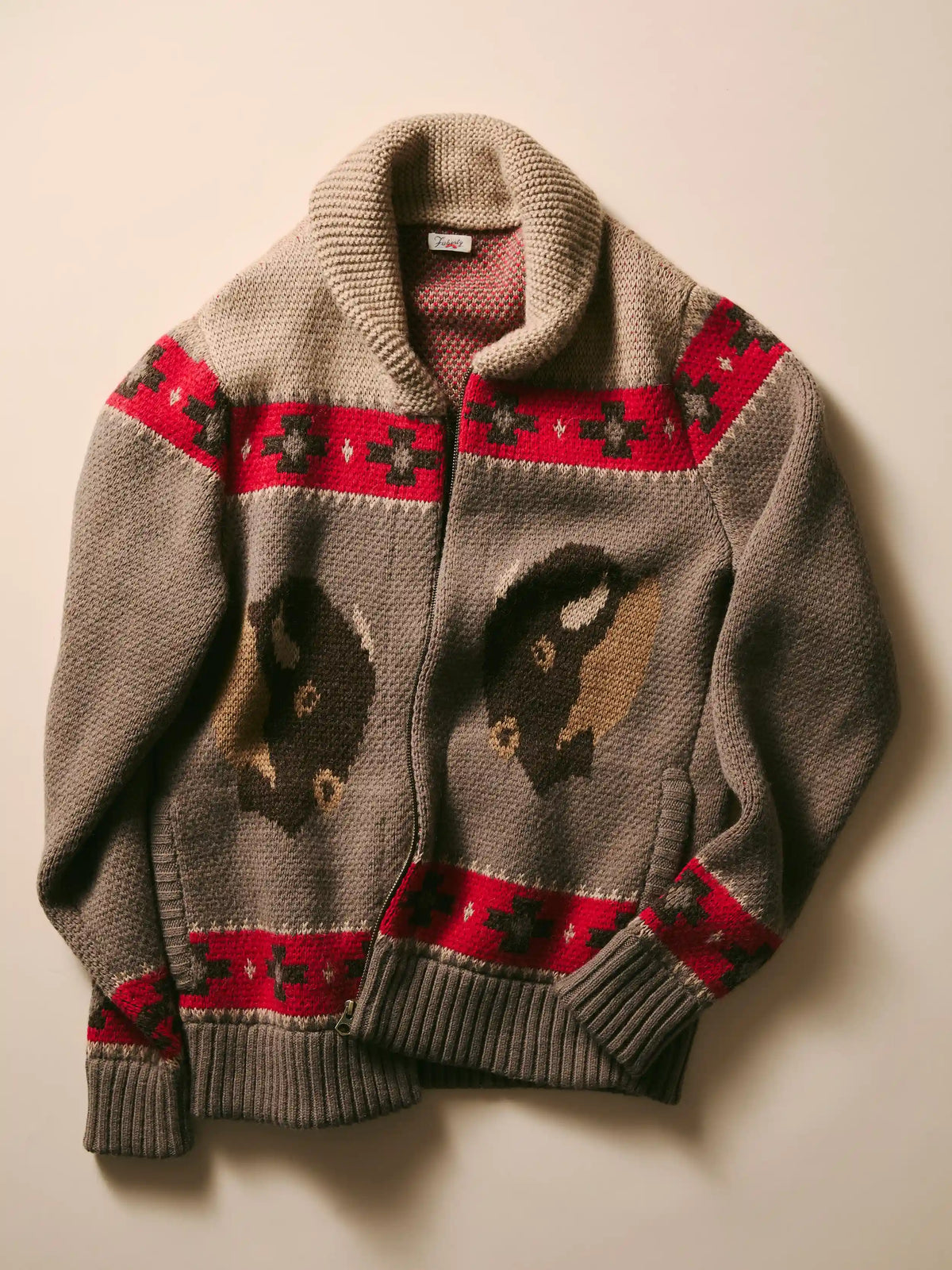 Steven Paul Judd Buffalo Zip Cardigan - Brown Winter Prairie