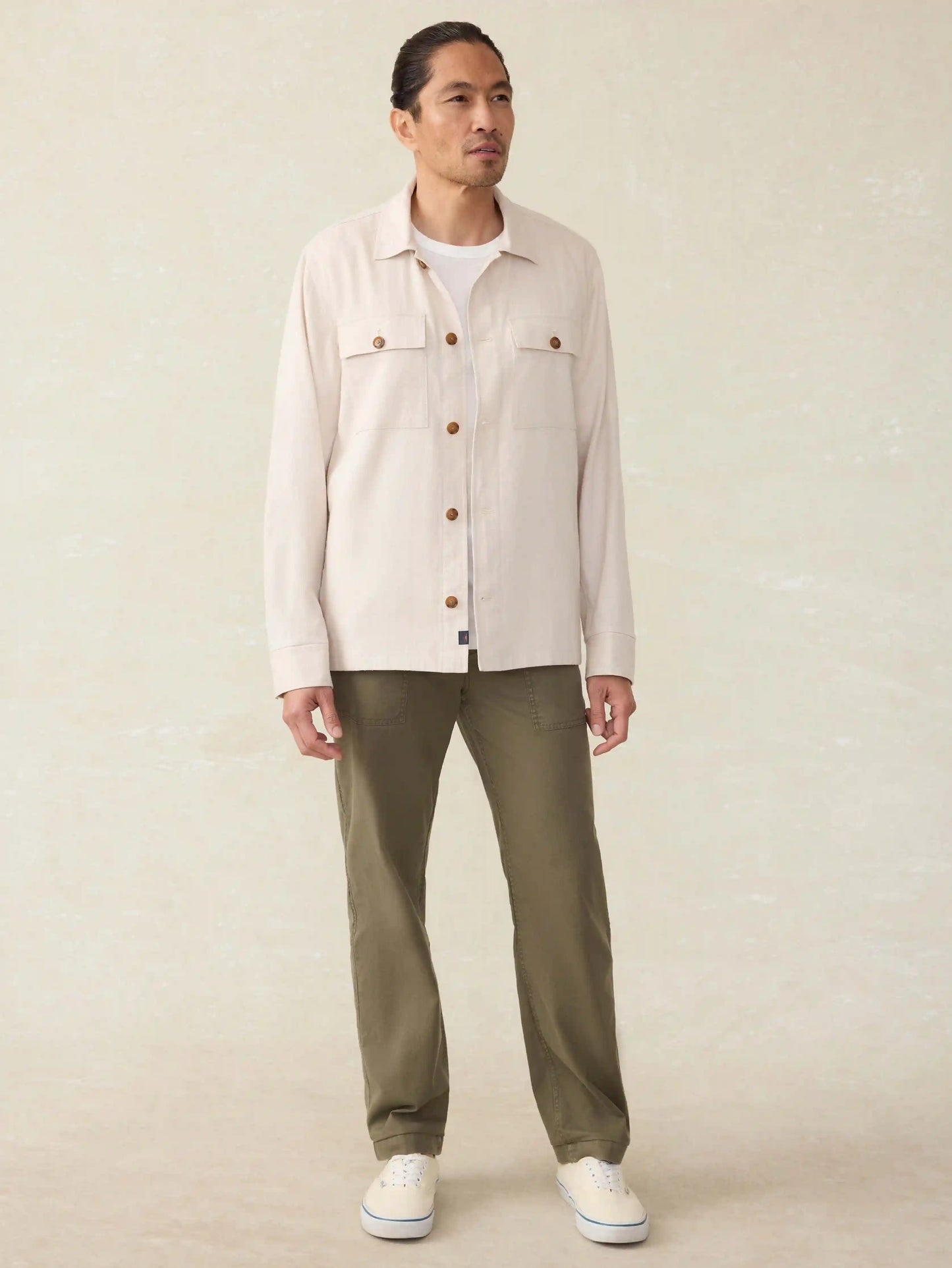Movement™ Linen Shirt Jacket - Dorset Sand