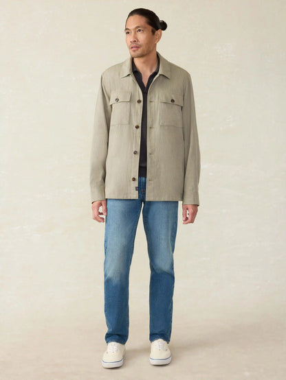 Movement™ Linen Shirt Jacket - Sage Cliff