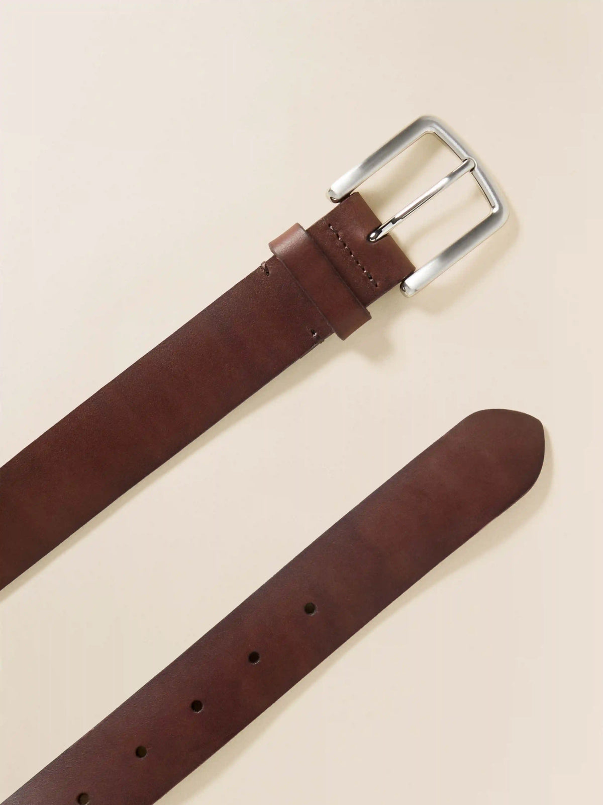 Mens Leather Belt - Saddle Brown
