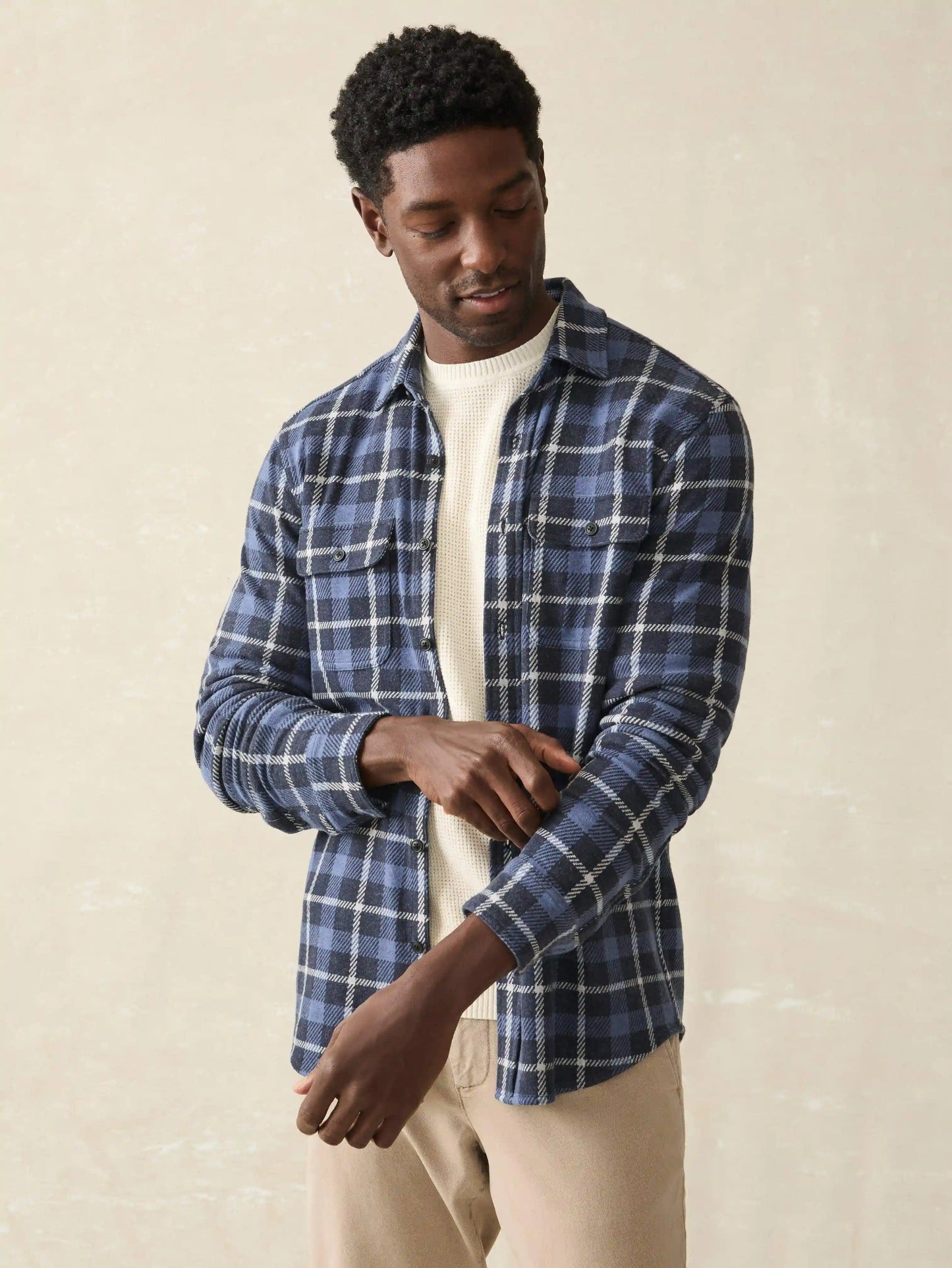 Legend™ Sweater Shirt - Blue Winds Plaid