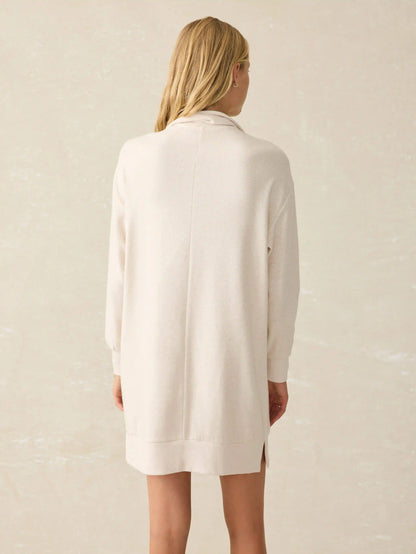 Legend Quarter Zip Dress - Off White