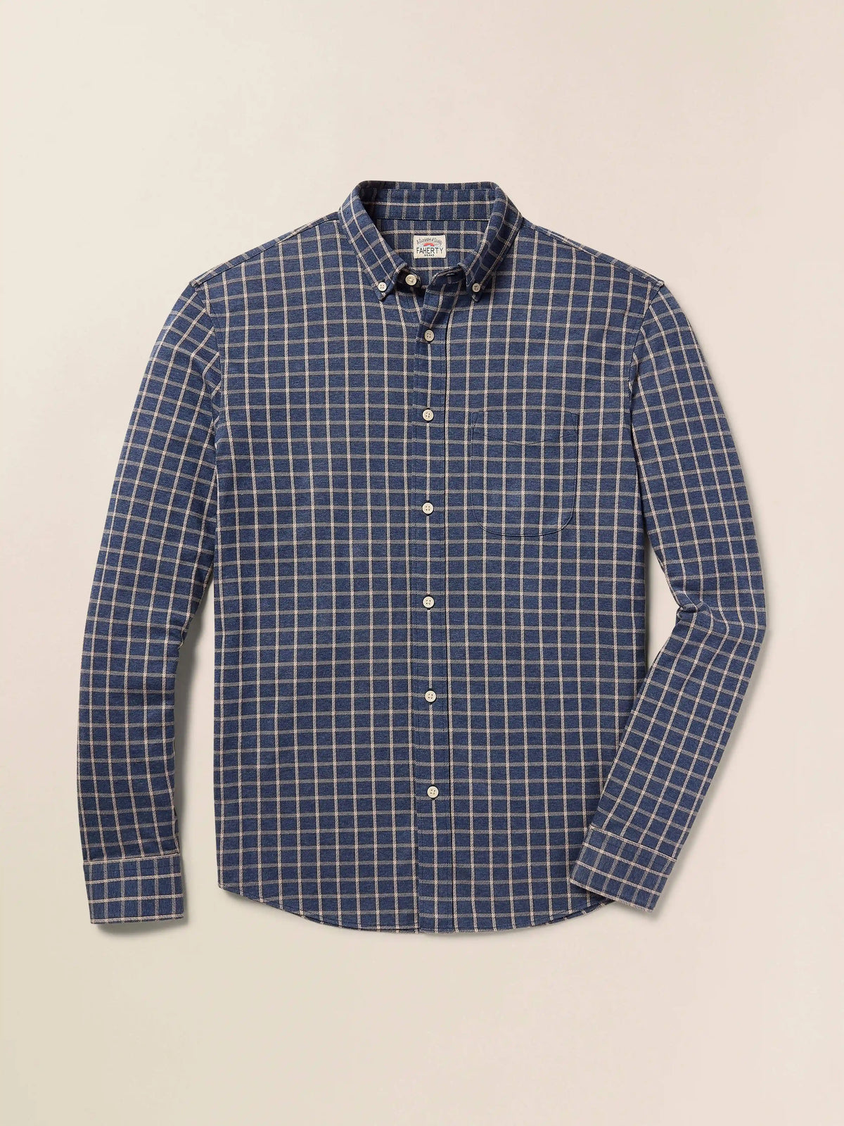 Coastline Knit Shirt - Twilight Check