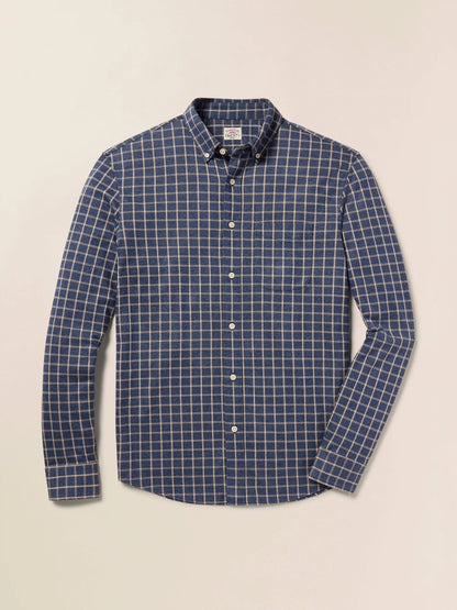 Coastline Knit Shirt - Twilight Check