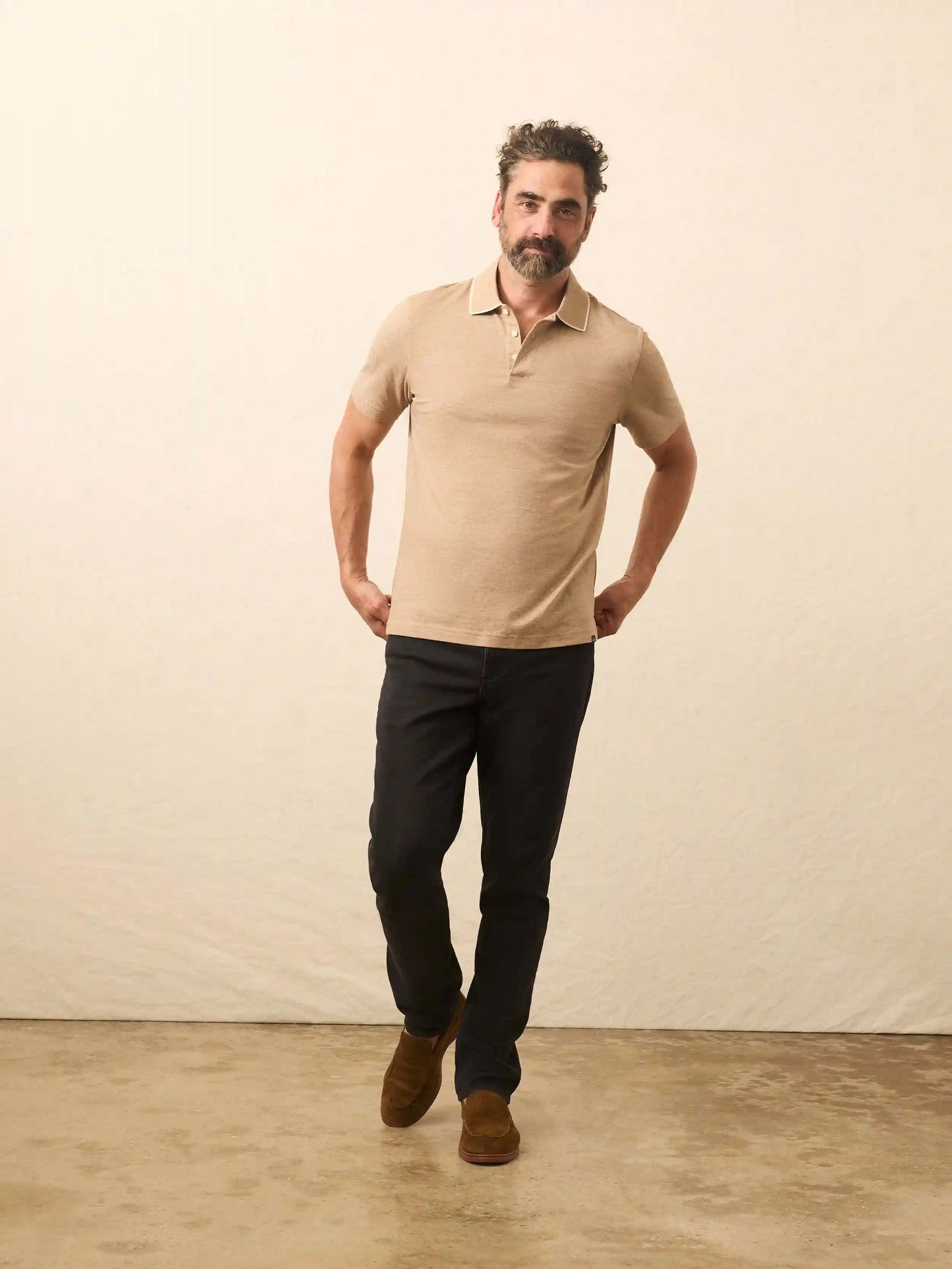 Short-Sleeve Movement™ Pique Polo - Driftwood Island Heather