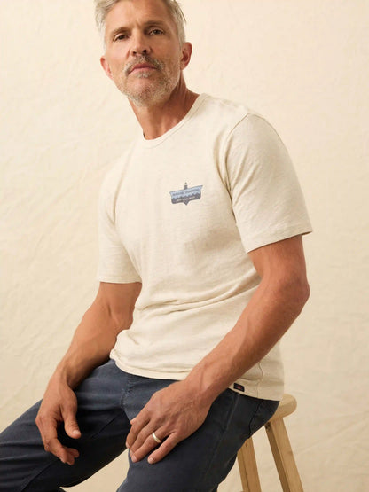 Nazare Sunwashed Tee - Island Dune Heather