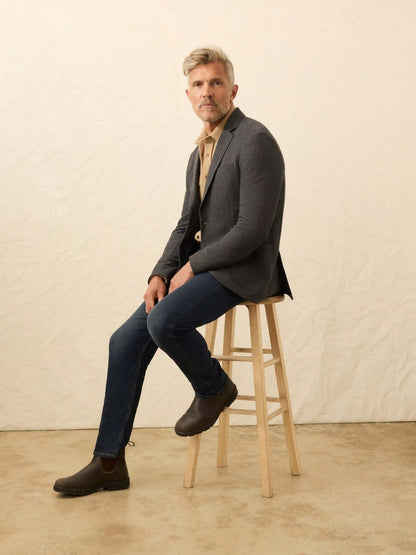 Knit Blazer - Charcoal Cliff