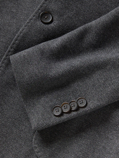 Knit Blazer - Charcoal Cliff