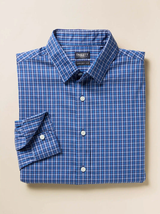 The Movement™ Shirt - Navy Feather Gingham