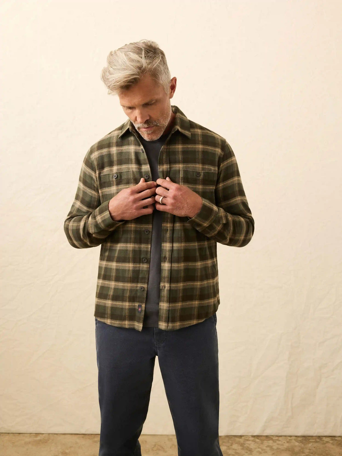 Heirloom Portuguese Flannel Shirt - Garret Verde Plaid