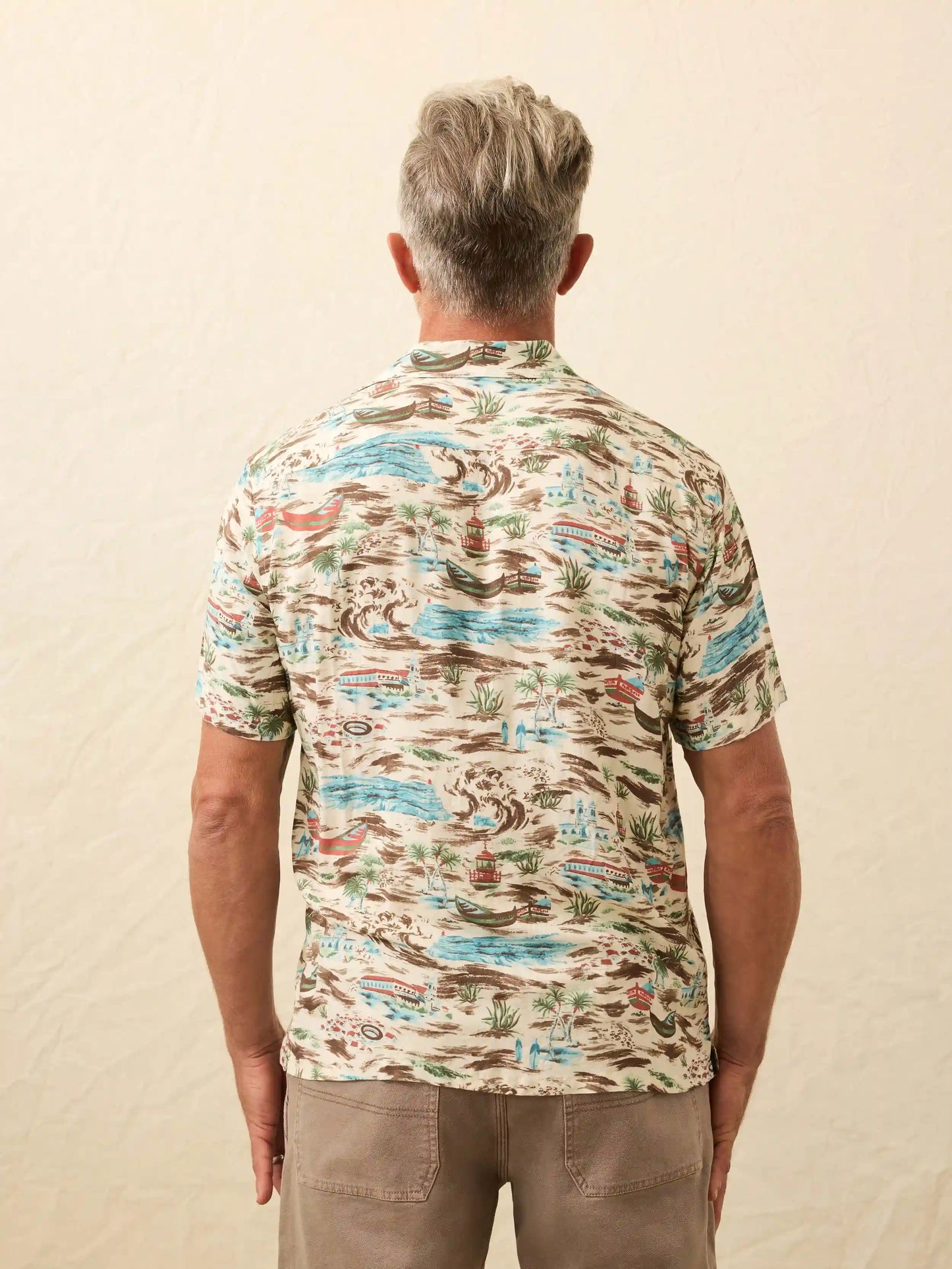Short-Sleeve Bali Camp Shirt - Nazare Shore
