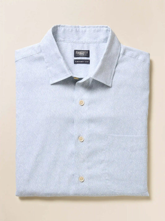 Short-Sleeve Movement™ Monterey Shirt - Ivory Sky Rainforest