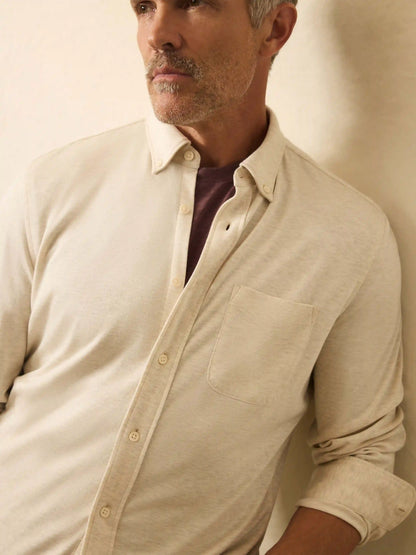 Coastline Knit Shirt - Oatmeal Twill