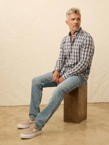 Coastline Knit Shirt - Royal Canyon Plaid