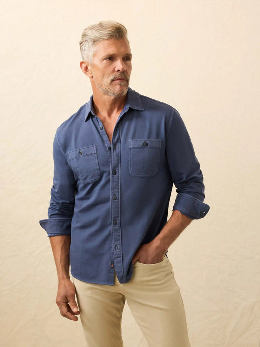 Field Knit Shirt - Blue Nights