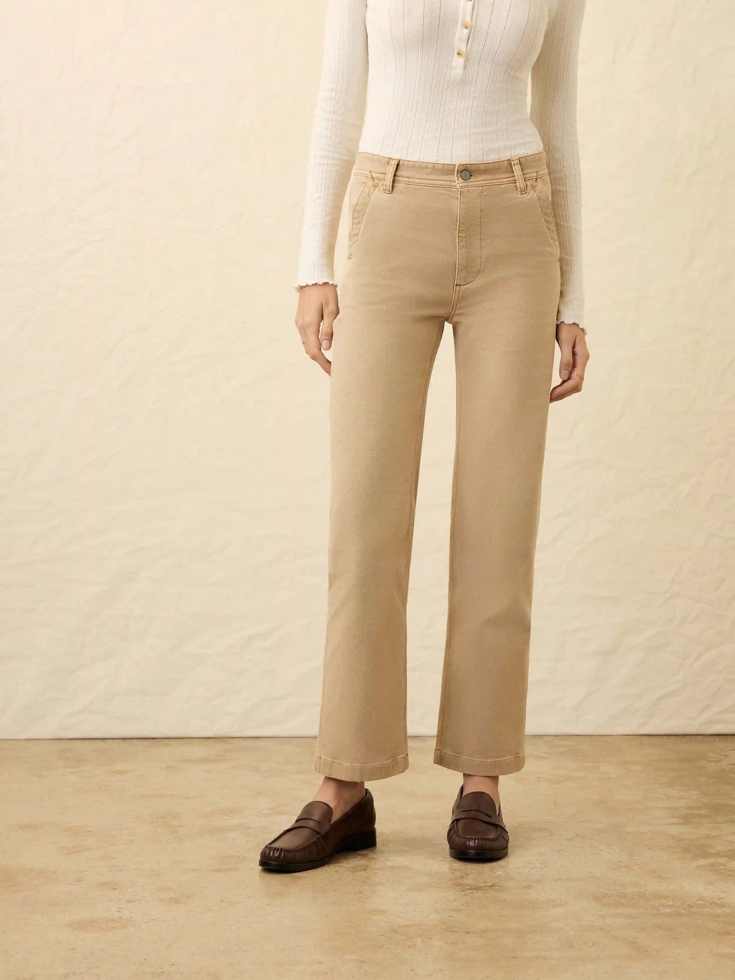 Sunwashed Canvas Dockside Pant - Sandy Khaki