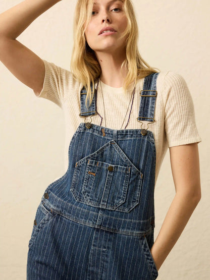 Denim Riveter Overall - Dusk Stripe Wash