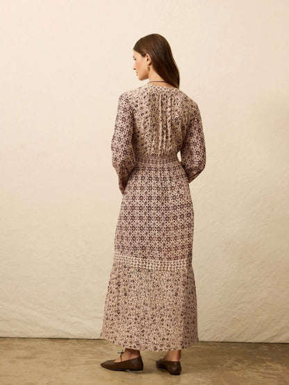 Dakota Dress - Sunrise Azulejos Mixed Print