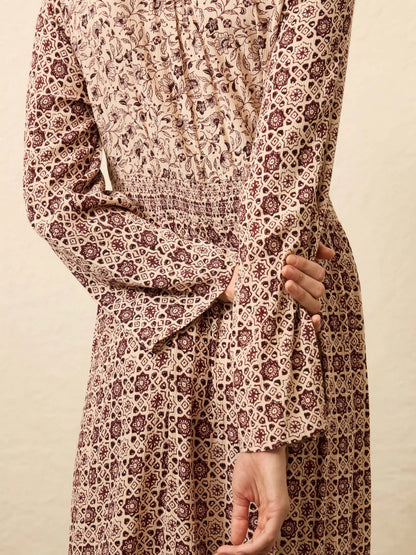 Dakota Dress - Sunrise Azulejos Mixed Print