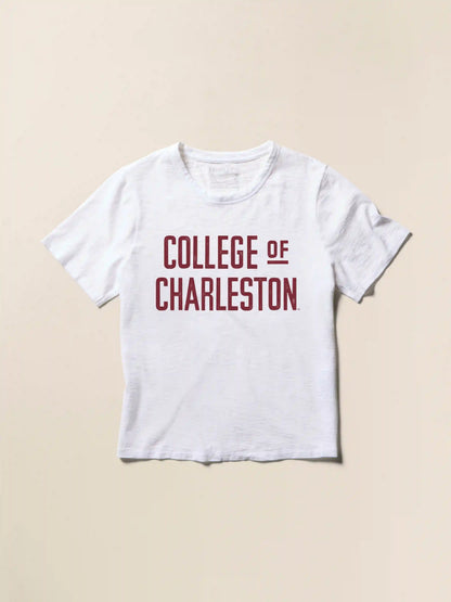 College of Charleston Sunwashed Essential Tee - White